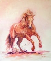 oil portrait of a horse