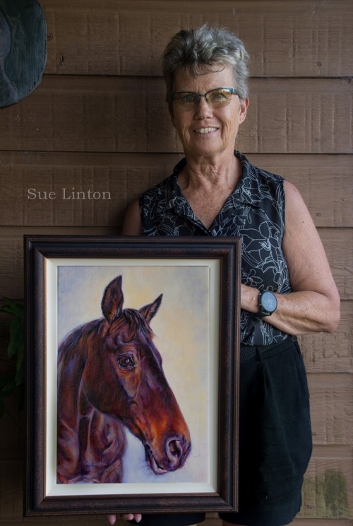 The framed portrait of ned with me to show you the size.