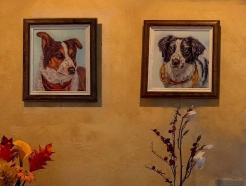 2 of my portraits hung in their home